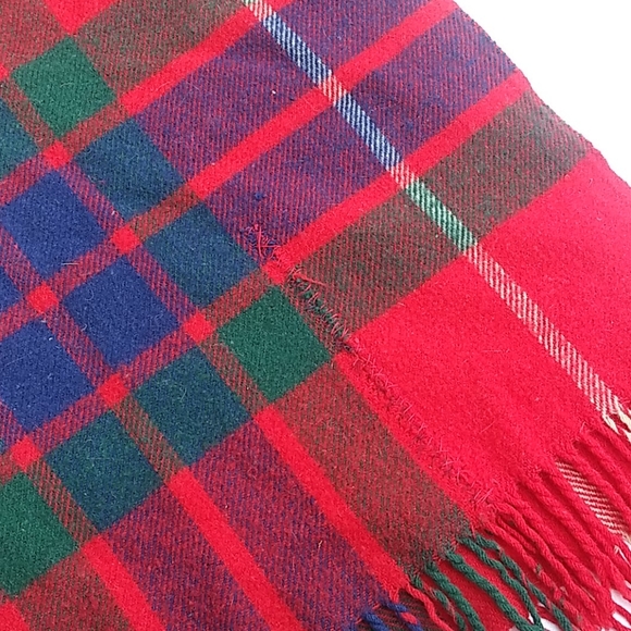 100% Wool Tartan Throw Archie Brown and Son FLAWED - Picture 3 of 3